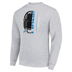 Detroit Lions  Starter Half Helmet Team Graphic Tri-Blend Fleece Pullover Sweatshirt