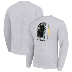 Green Bay Packers  Starter Half Helmet Team Graphic Tri-Blend Fleece Pullover Sweatshirt