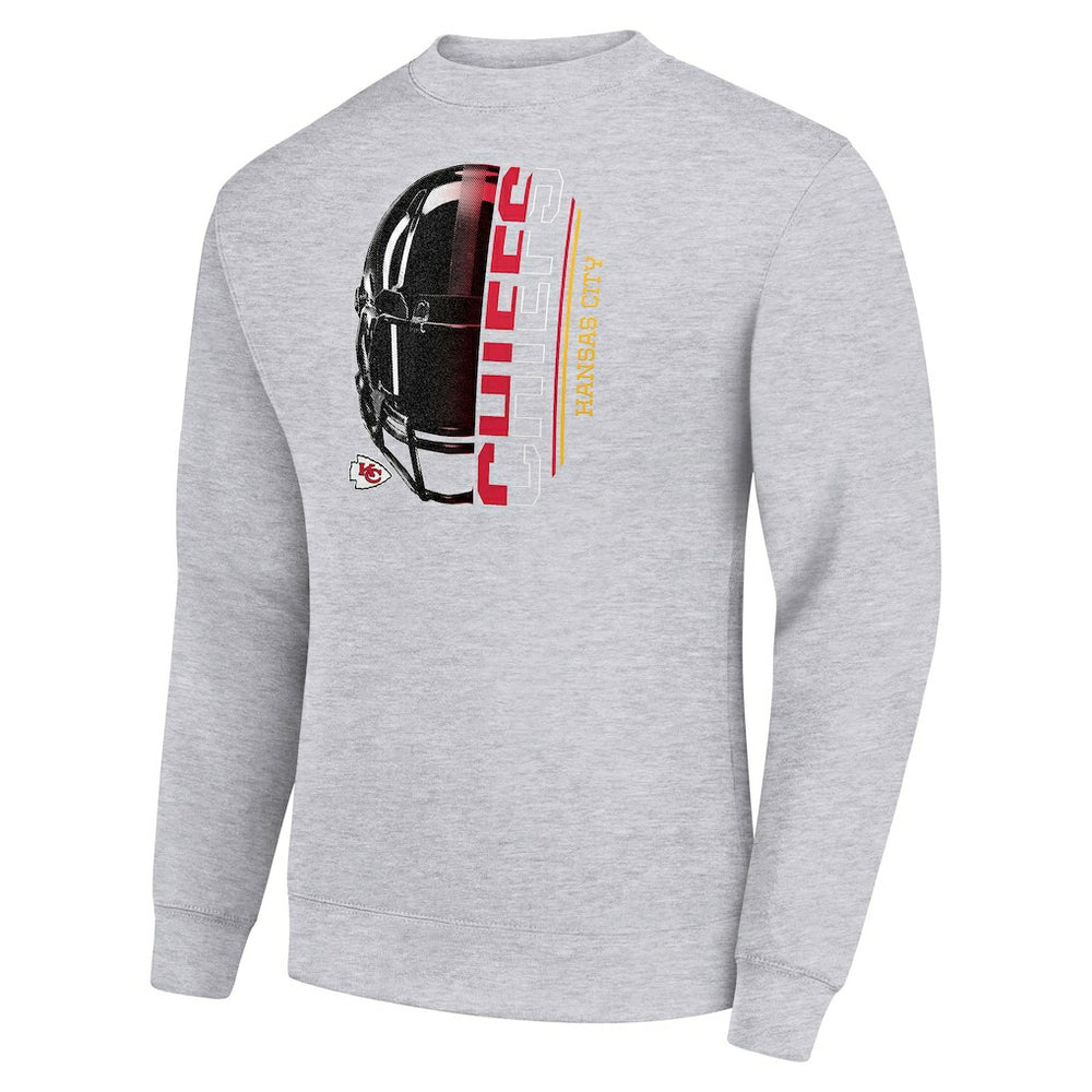 Kansas City Chiefs  Starter Half Helmet Team Graphic Tri-Blend Fleece Pullover Sweatshirt