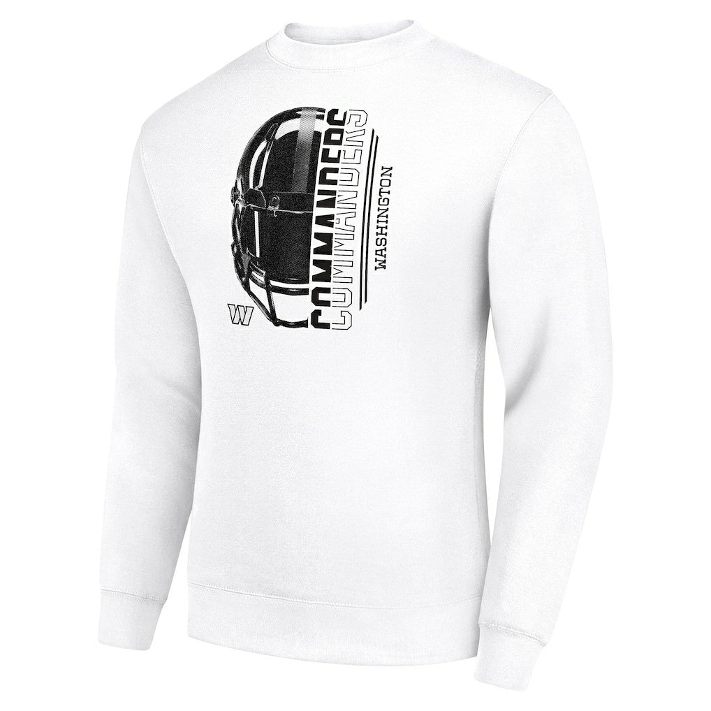 Washington Commanders  Starter Half Helmet Team Graphic Tri-Blend Fleece Pullover Sweatshirt