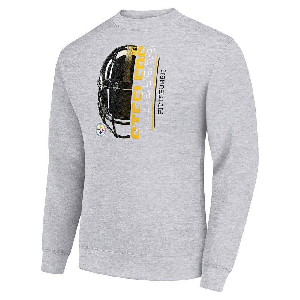 Pittsburgh Steelers  Starter Half Helmet Team Graphic Tri-Blend Fleece Pullover Sweatshirt