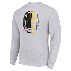 Pittsburgh Steelers  Starter Half Helmet Team Graphic Tri-Blend Fleece Pullover Sweatshirt