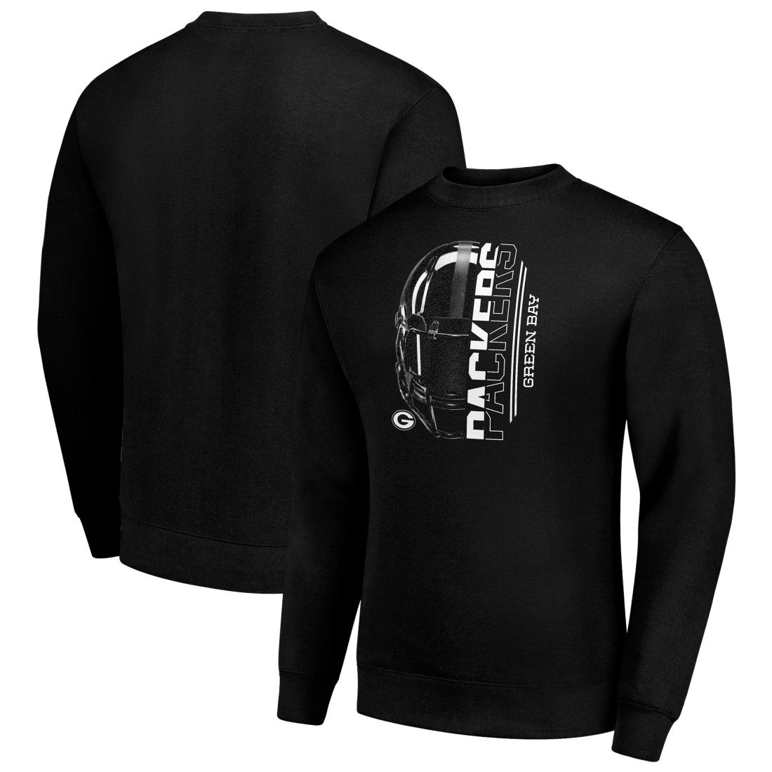 Green Bay Packers  Starter Half Helmet Team Graphic Tri-Blend Fleece Pullover Sweatshirt