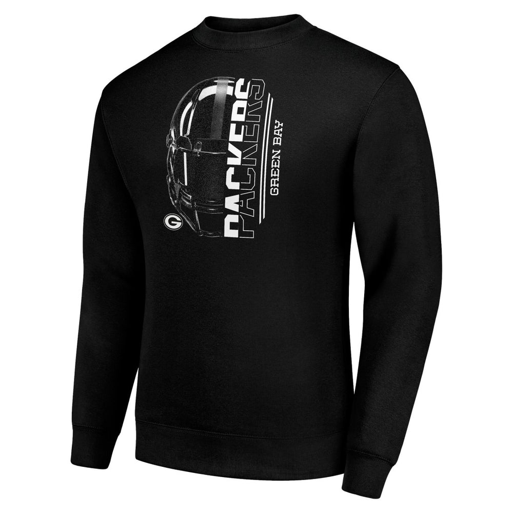 Green Bay Packers  Starter Half Helmet Team Graphic Tri-Blend Fleece Pullover Sweatshirt