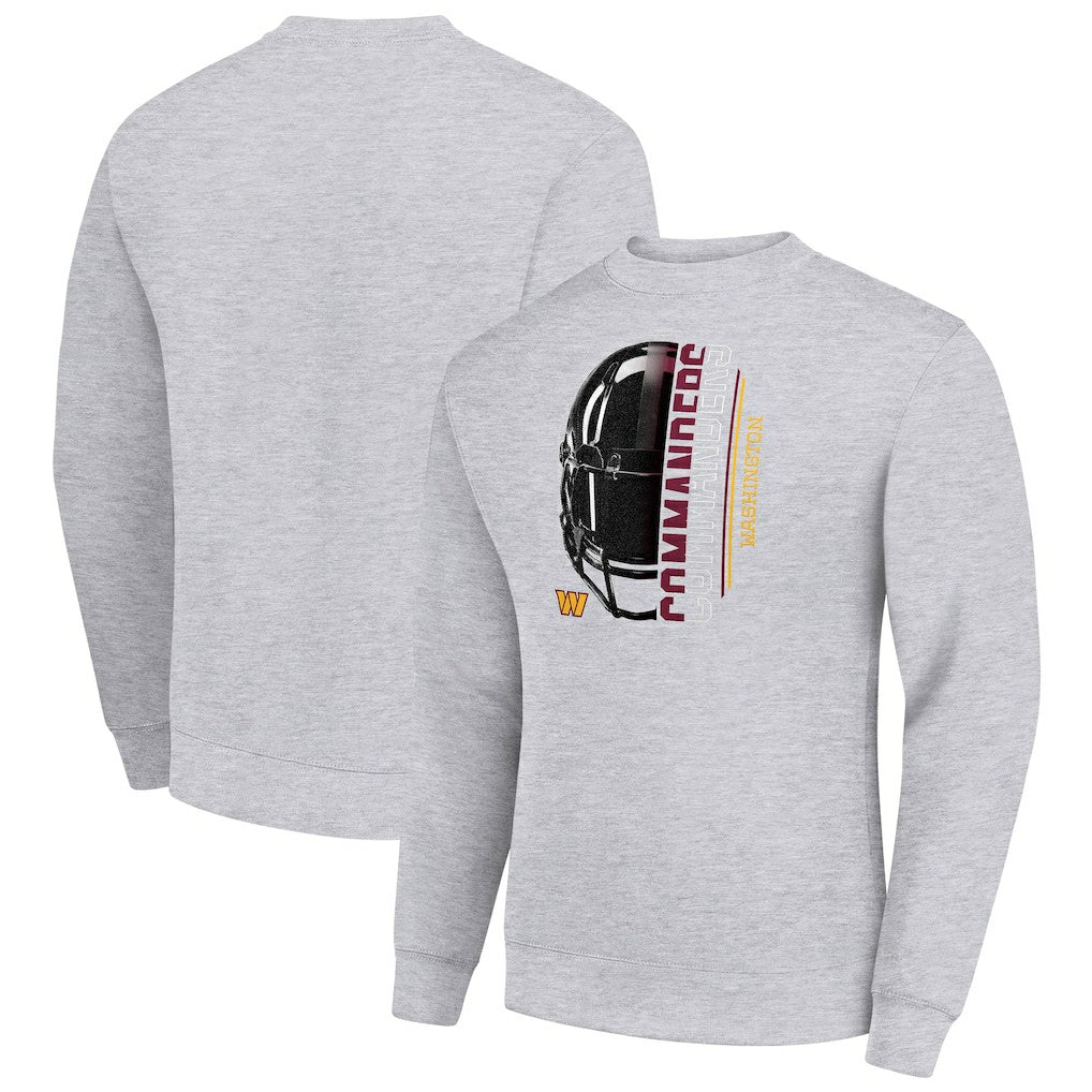 Washington Commanders  Starter Half Helmet Team Graphic Tri-Blend Fleece Pullover Sweatshirt