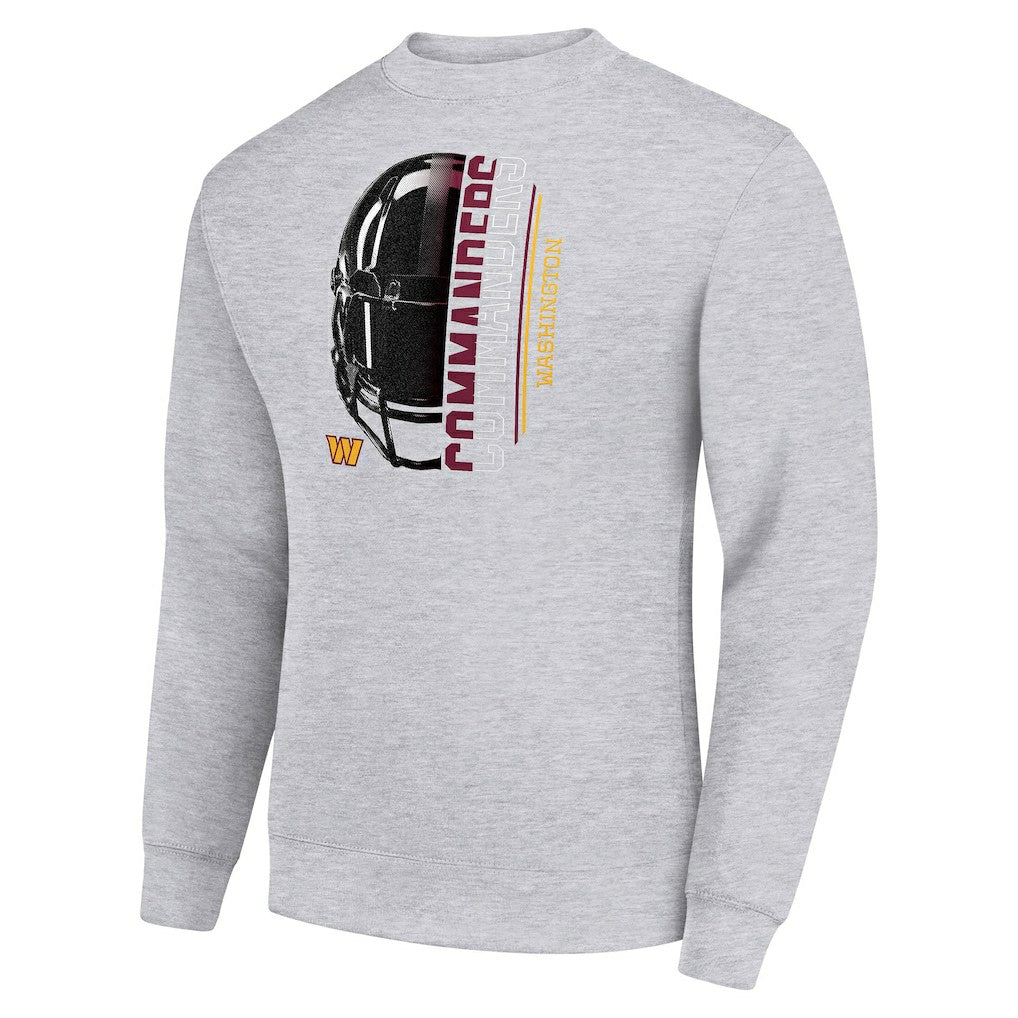 Washington Commanders  Starter Half Helmet Team Graphic Tri-Blend Fleece Pullover Sweatshirt