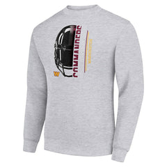 Washington Commanders  Starter Half Helmet Team Graphic Tri-Blend Fleece Pullover Sweatshirt