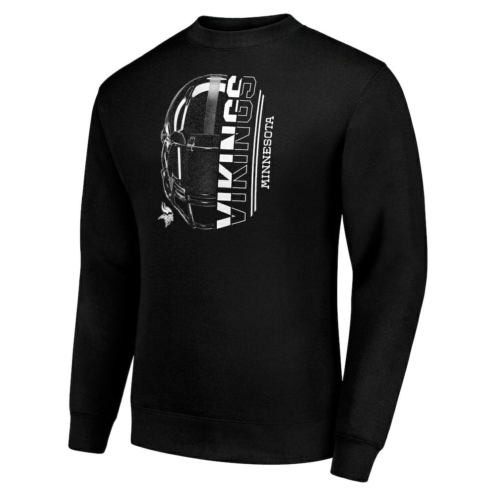 Minnesota Vikings  Starter Half Helmet Team Graphic Tri-Blend Fleece Pullover Sweatshirt