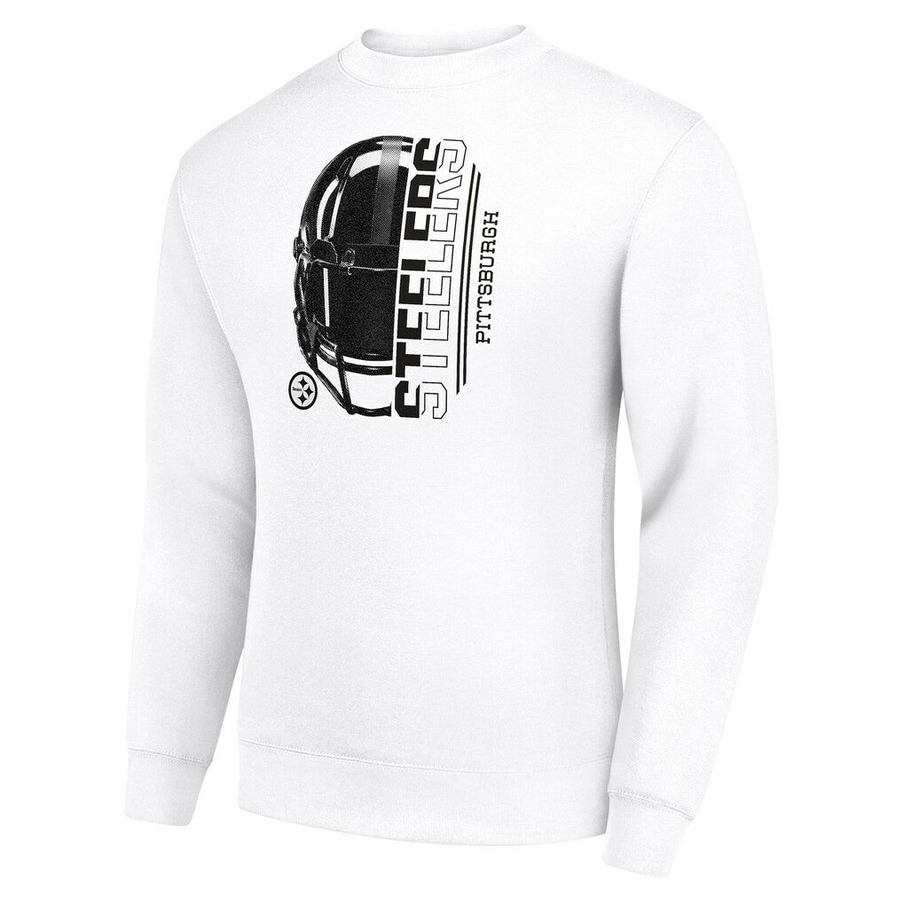 Pittsburgh Steelers  Starter Half Helmet Team Graphic Tri-Blend Fleece Pullover Sweatshirt