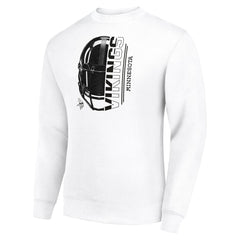 Minnesota Vikings  Starter Half Helmet Team Graphic Tri-Blend Fleece Pullover Sweatshirt
