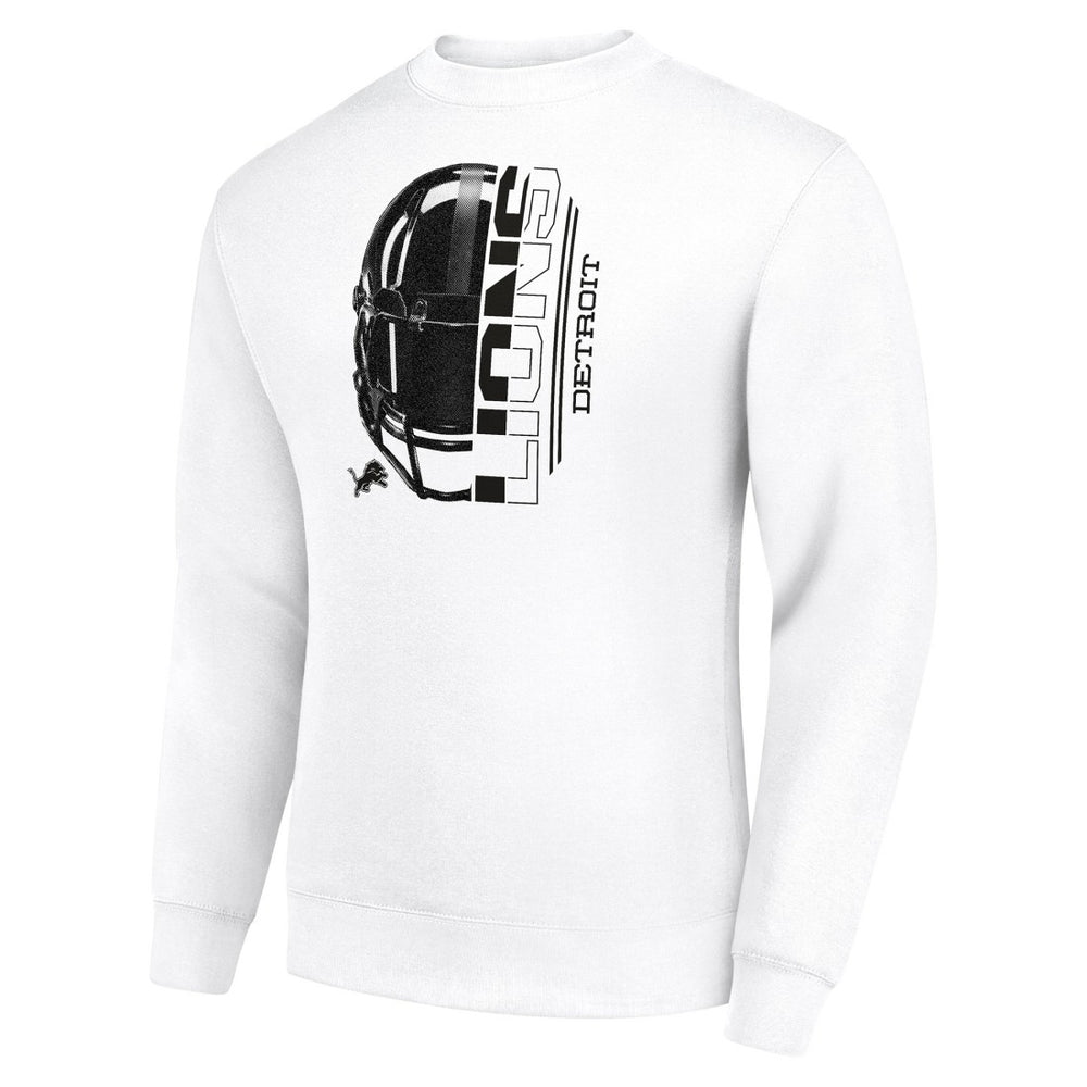 Detroit Lions  Starter Half Helmet Team Graphic Tri-Blend Fleece Pullover Sweatshirt