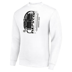 Green Bay Packers  Starter Half Helmet Team Graphic Tri-Blend Fleece Pullover Sweatshirt