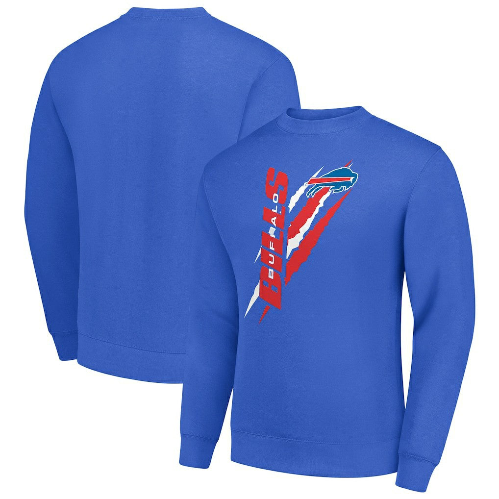 Buffalo Bills  Starter Color Scratch Team Graphic Fleece Pullover Sweatshirt