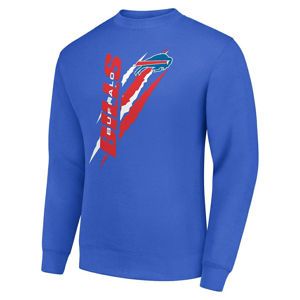 Buffalo Bills  Starter Color Scratch Team Graphic Fleece Pullover Sweatshirt
