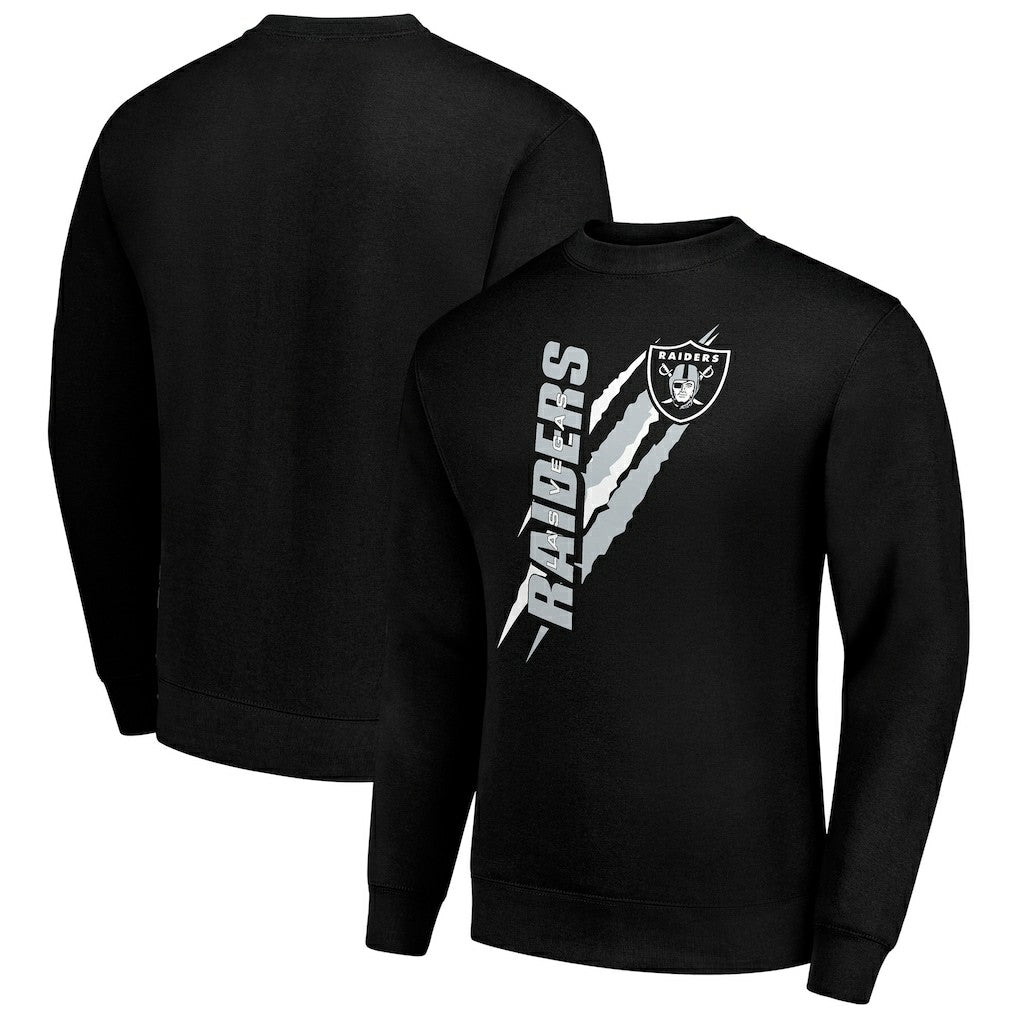 Las Vegas Raiders  Starter Color Scratch Team Graphic Fleece Pullover Sweatshirt