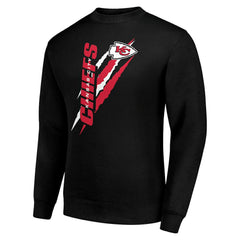 Kansas City Chiefs  Starter Color Scratch Team Graphic Fleece Pullover Sweatshirt