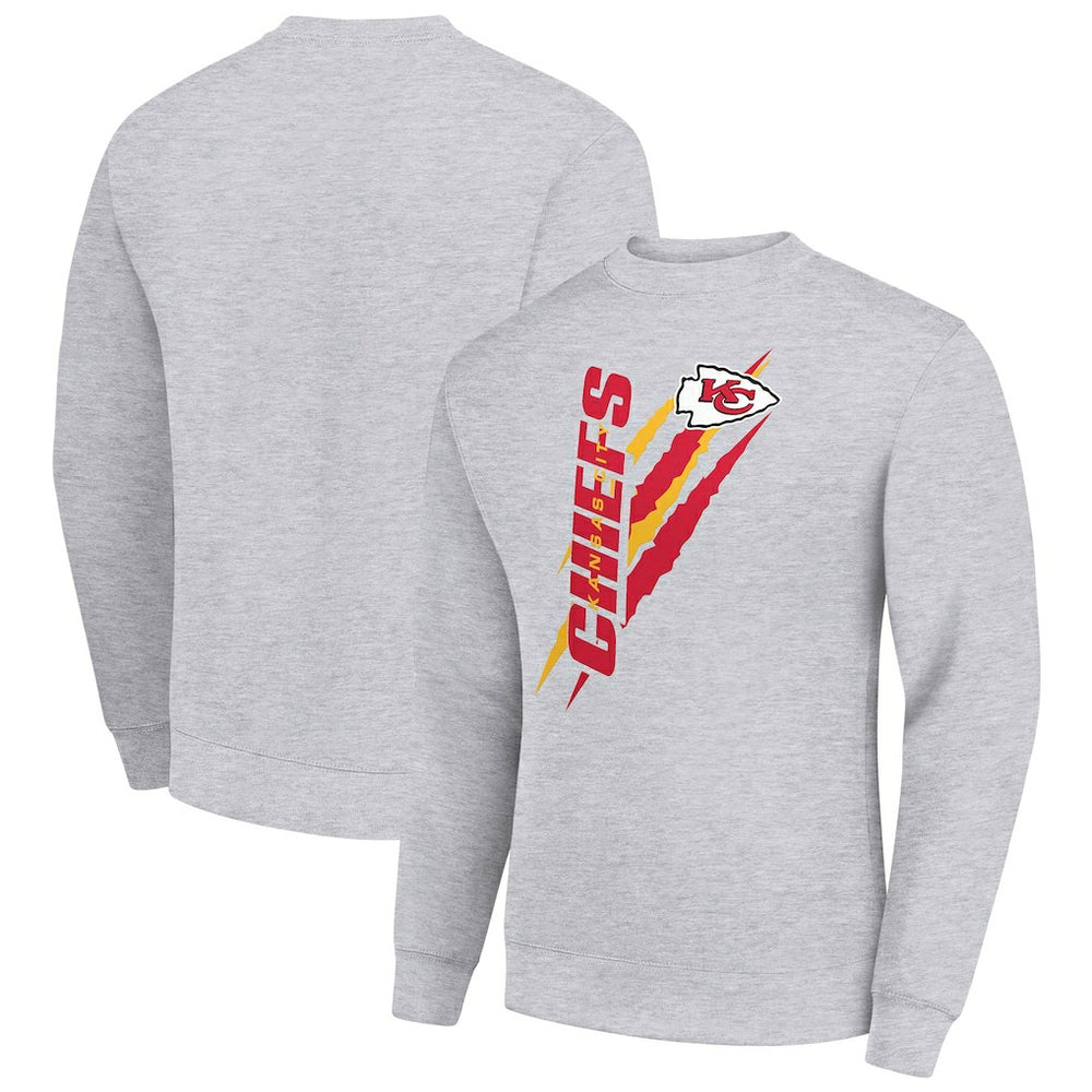 Kansas City Chiefs  Starter Color Scratch Team Graphic Fleece Pullover Sweatshirt