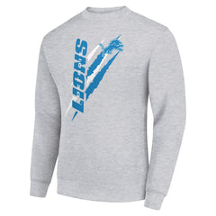 Detroit Lions  Starter Color Scratch Team Graphic Fleece Pullover Sweatshirt