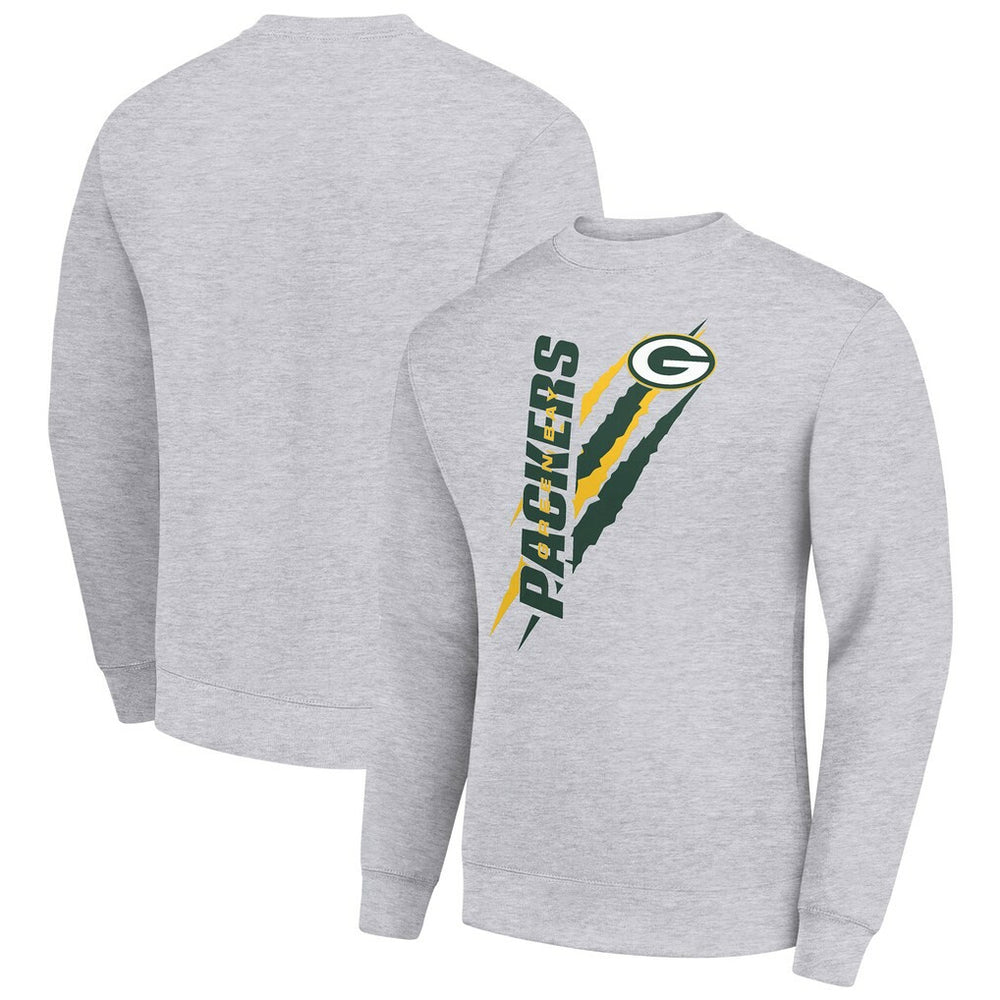 Green Bay Packers  Starter Color Scratch Team Graphic Fleece Pullover Sweatshirt