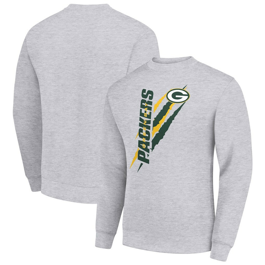 Green Bay Packers  Starter Color Scratch Team Graphic Fleece Pullover Sweatshirt
