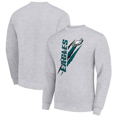 Philadelphia Eagles  Starter Color Scratch Team Graphic Fleece Pullover Sweatshirt