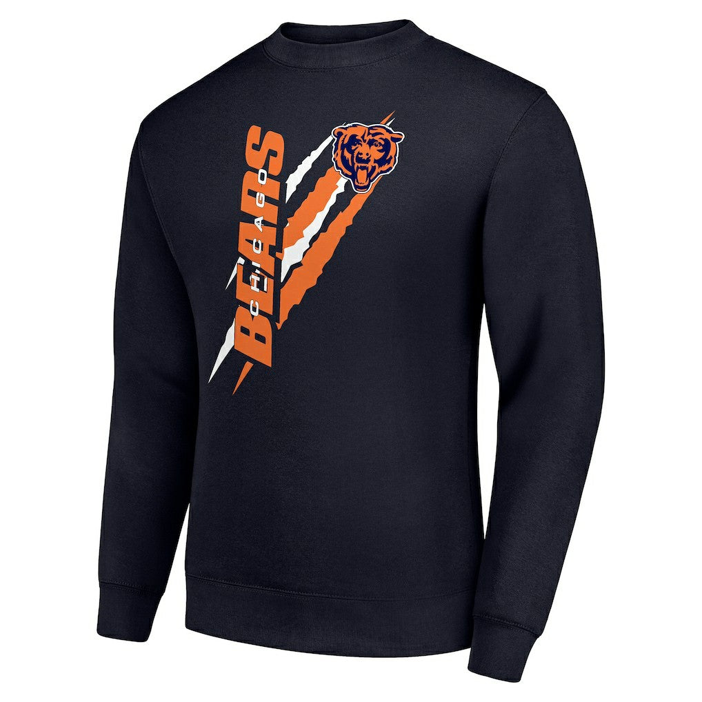Chicago Bears  Starter Color Scratch Team Graphic Fleece Pullover Sweatshirt