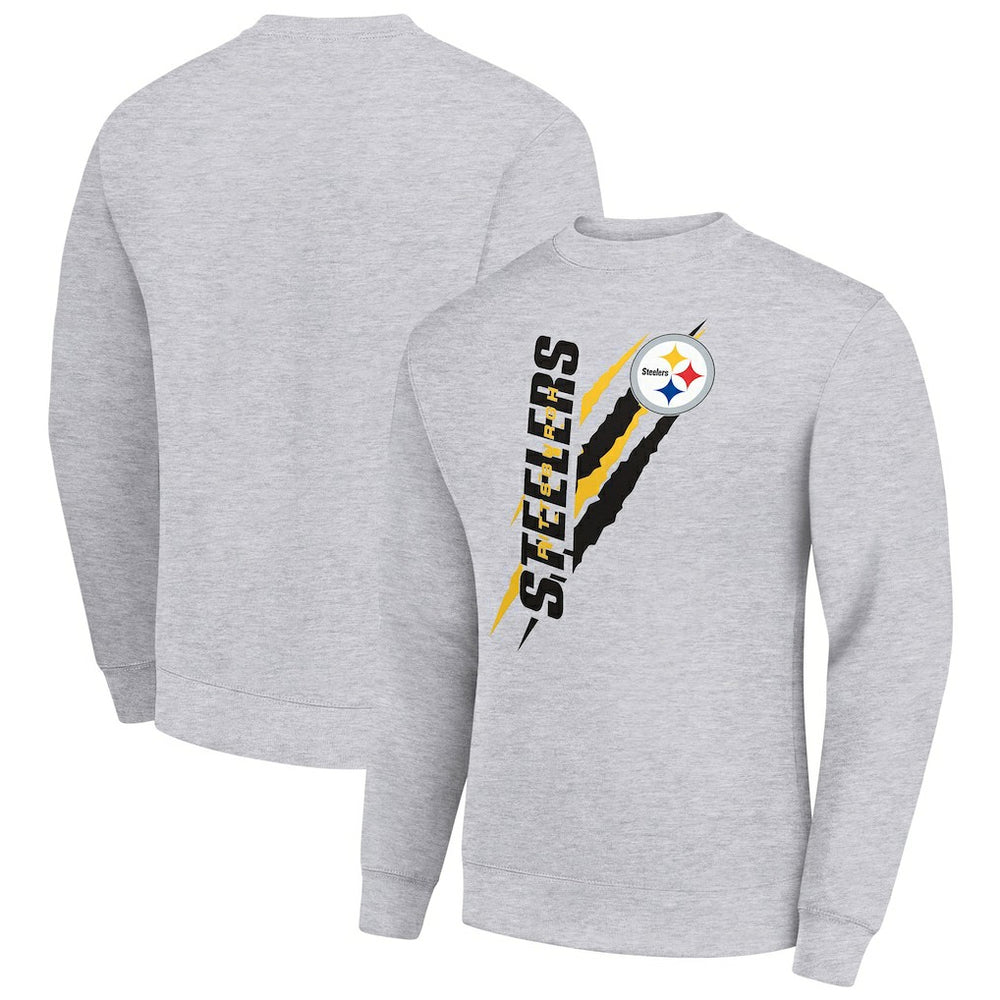 Pittsburgh Steelers  Starter Color Scratch Team Graphic Fleece Pullover Sweatshirt