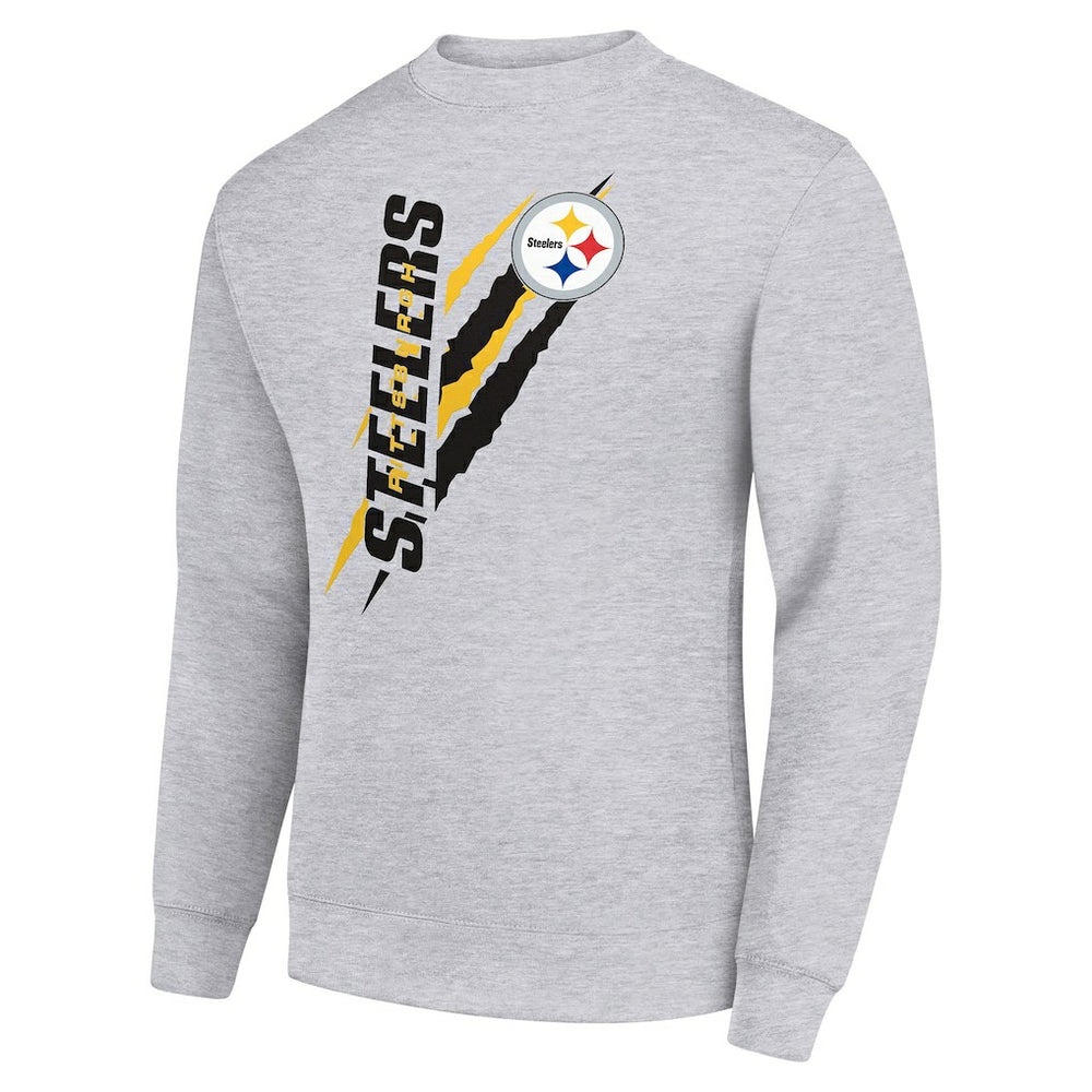 Pittsburgh Steelers  Starter Color Scratch Team Graphic Fleece Pullover Sweatshirt