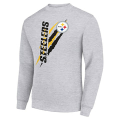 Pittsburgh Steelers  Starter Color Scratch Team Graphic Fleece Pullover Sweatshirt