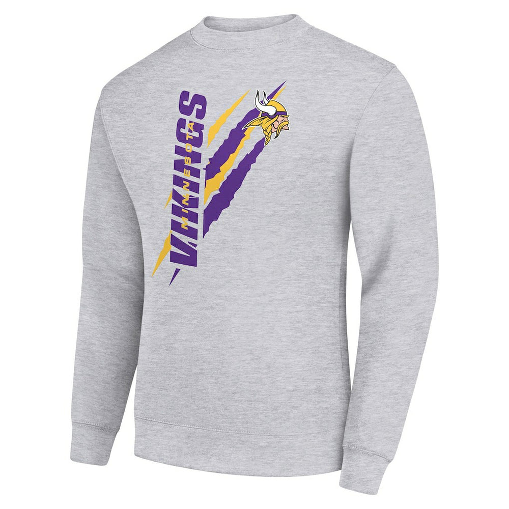 Minnesota Vikings  Starter Color Scratch Team Graphic Fleece Pullover Sweatshirt