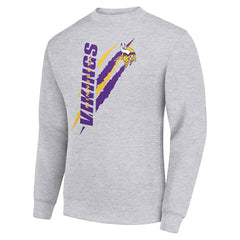 Minnesota Vikings  Starter Color Scratch Team Graphic Fleece Pullover Sweatshirt