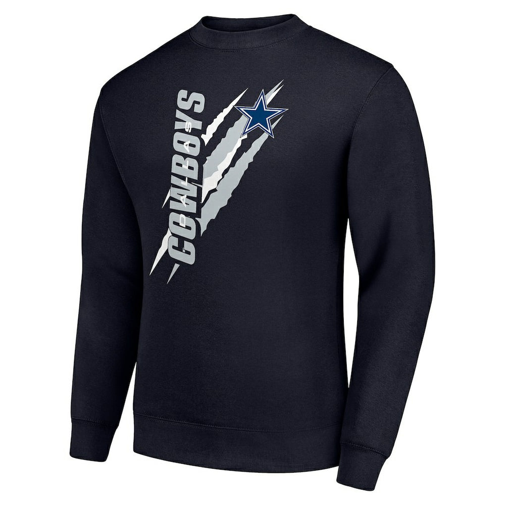 Dallas Cowboys  Starter Color Scratch Team Graphic Fleece Pullover Sweatshirt