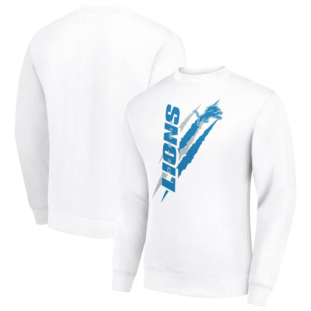 Detroit Lions  Starter Color Scratch Team Graphic Fleece Pullover Sweatshirt