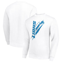Detroit Lions  Starter Color Scratch Team Graphic Fleece Pullover Sweatshirt