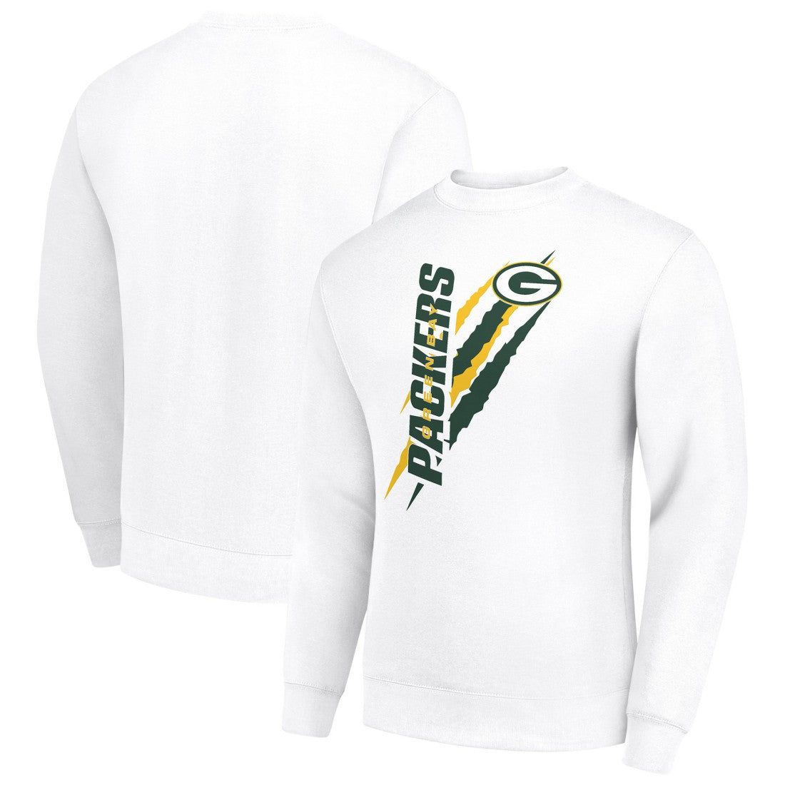 Green Bay Packers  Starter Color Scratch Team Graphic Fleece Pullover Sweatshirt
