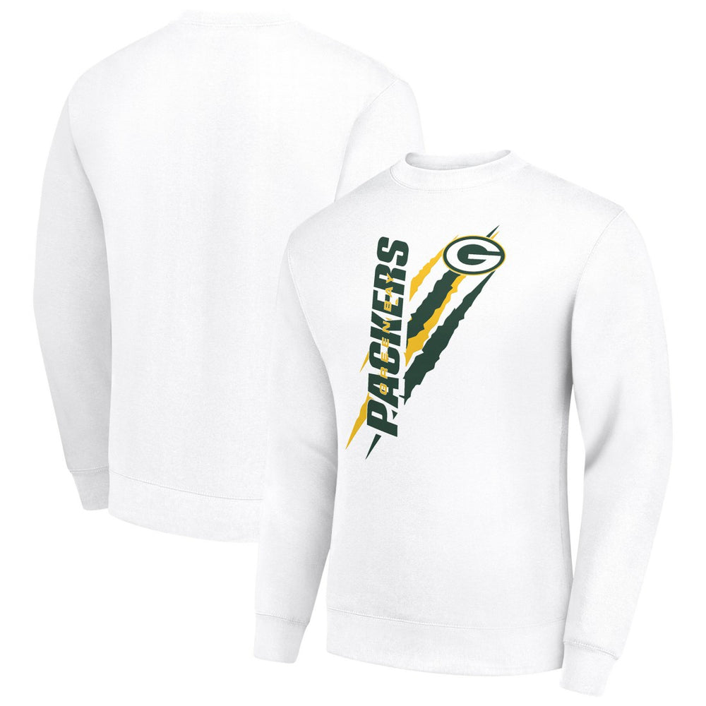 Green Bay Packers  Starter Color Scratch Team Graphic Fleece Pullover Sweatshirt