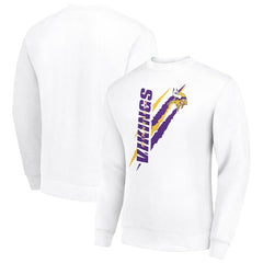 Minnesota Vikings  Starter Color Scratch Team Graphic Fleece Pullover Sweatshirt