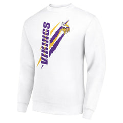Minnesota Vikings  Starter Color Scratch Team Graphic Fleece Pullover Sweatshirt