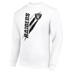 Las Vegas Raiders  Starter Color Scratch Team Graphic Fleece Pullover Sweatshirt