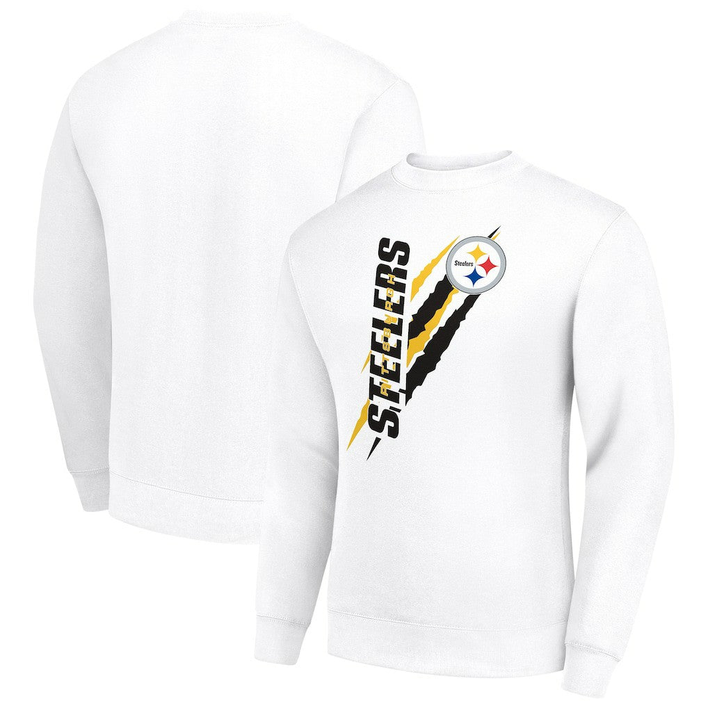 Pittsburgh Steelers  Starter Color Scratch Team Graphic Fleece Pullover Sweatshirt