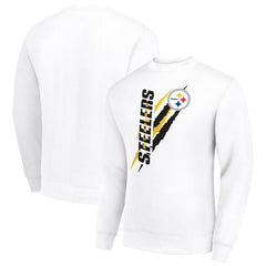 Pittsburgh Steelers  Starter Color Scratch Team Graphic Fleece Pullover Sweatshirt