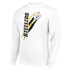 Pittsburgh Steelers  Starter Color Scratch Team Graphic Fleece Pullover Sweatshirt