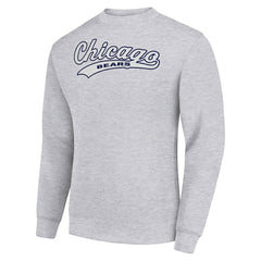 Chicago Bears  Starter Tailsweep Team Graphic Tri-Blend Fleece Pullover Sweatshirt