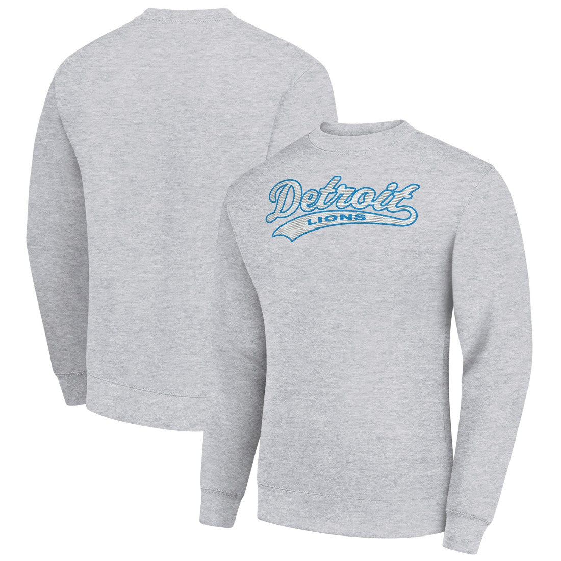 Detroit Lions  Starter Tailsweep Team Graphic Tri-Blend Fleece Pullover Sweatshirt
