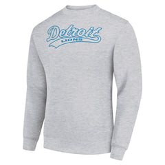 Detroit Lions  Starter Tailsweep Team Graphic Tri-Blend Fleece Pullover Sweatshirt