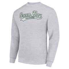 Green Bay Packers  Starter Tailsweep Team Graphic Tri-Blend Fleece Pullover Sweatshirt