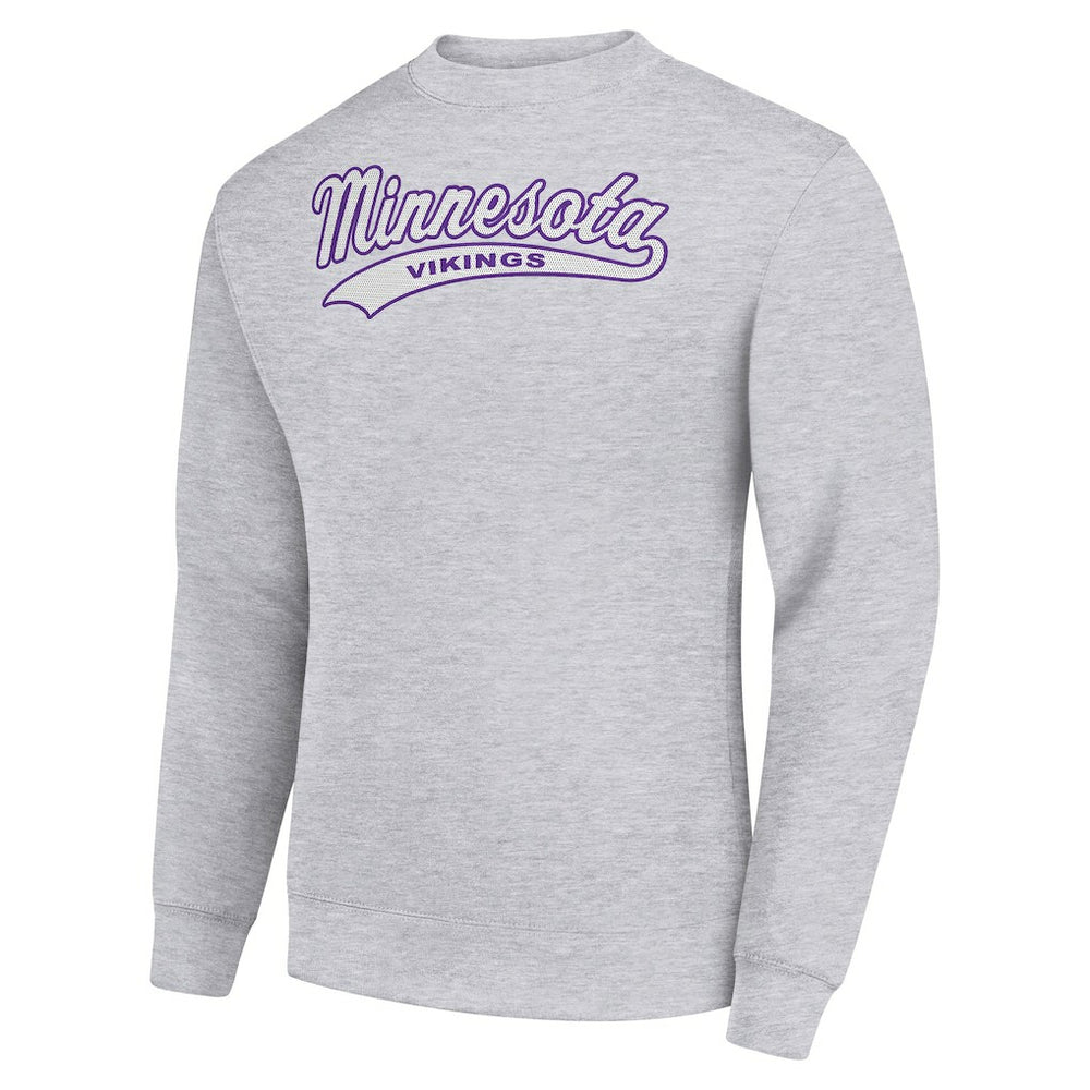 Minnesota Vikings  Starter Tailsweep Team Graphic Tri-Blend Fleece Pullover Sweatshirt
