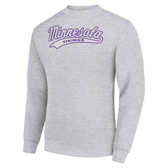 Minnesota Vikings  Starter Tailsweep Team Graphic Tri-Blend Fleece Pullover Sweatshirt