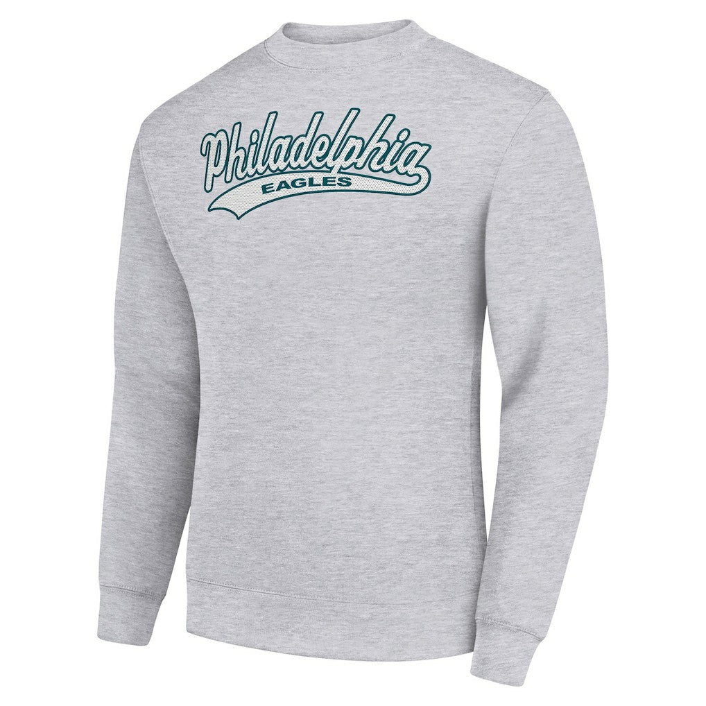 Philadelphia Eagles  Starter Tailsweep Team Graphic Tri-Blend Fleece Pullover Sweatshirt