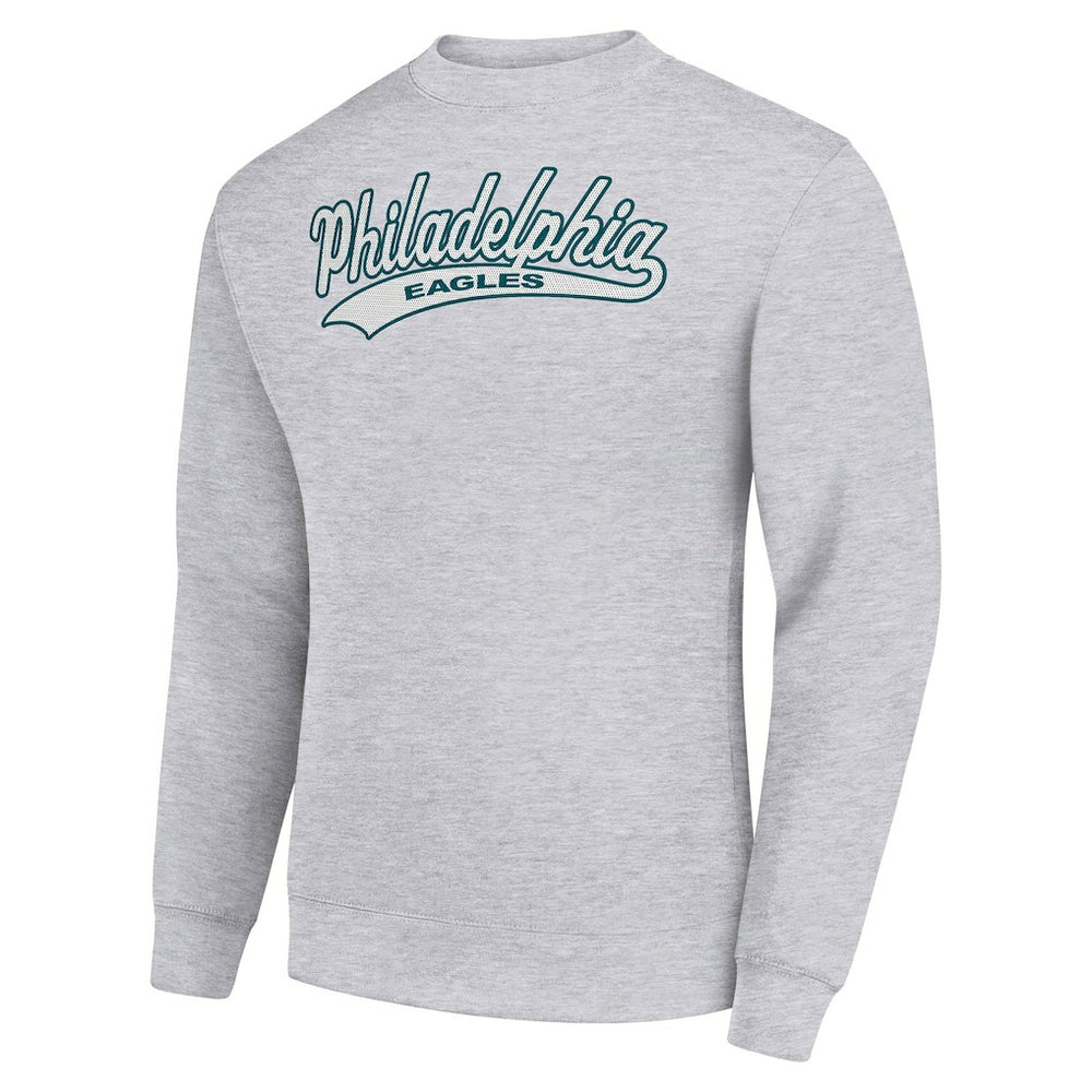 Philadelphia Eagles  Starter Tailsweep Team Graphic Tri-Blend Fleece Pullover Sweatshirt